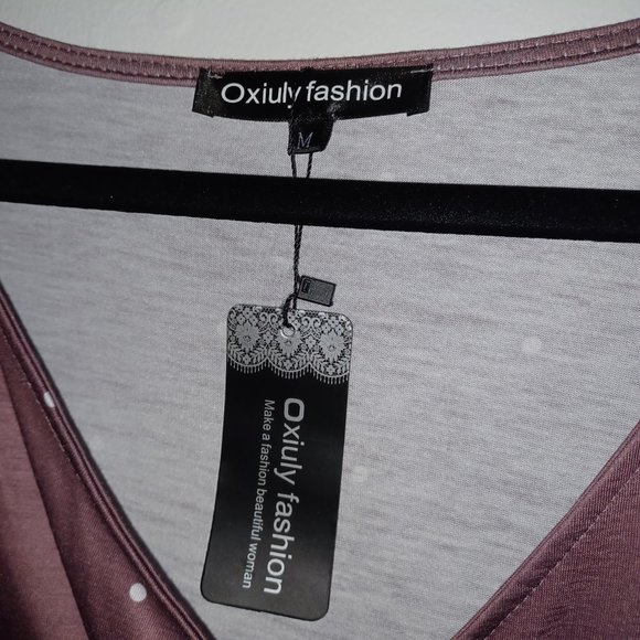 Oxiuly Purple Polka Dot Dress - Picture 4 of 6